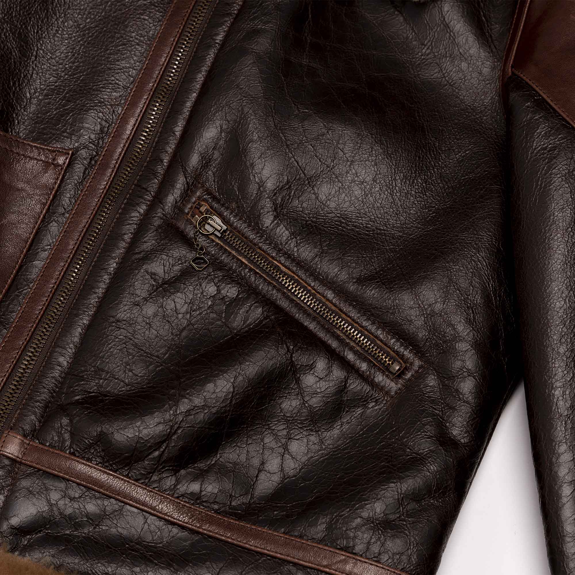 Shangri-la Heritage - "Aviatore" B-3 Seal Brown Shearling Jacket - Image 9