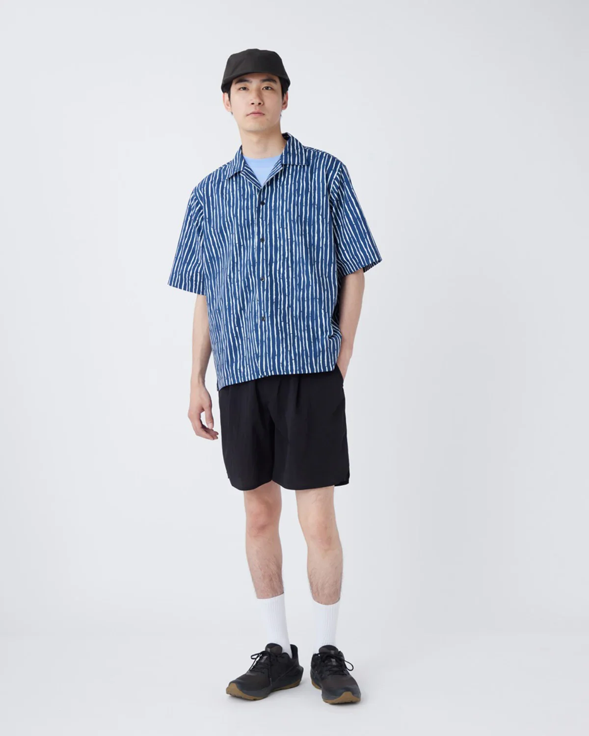 Snow Peak Patterned Shirt Take - Navy - Image 3