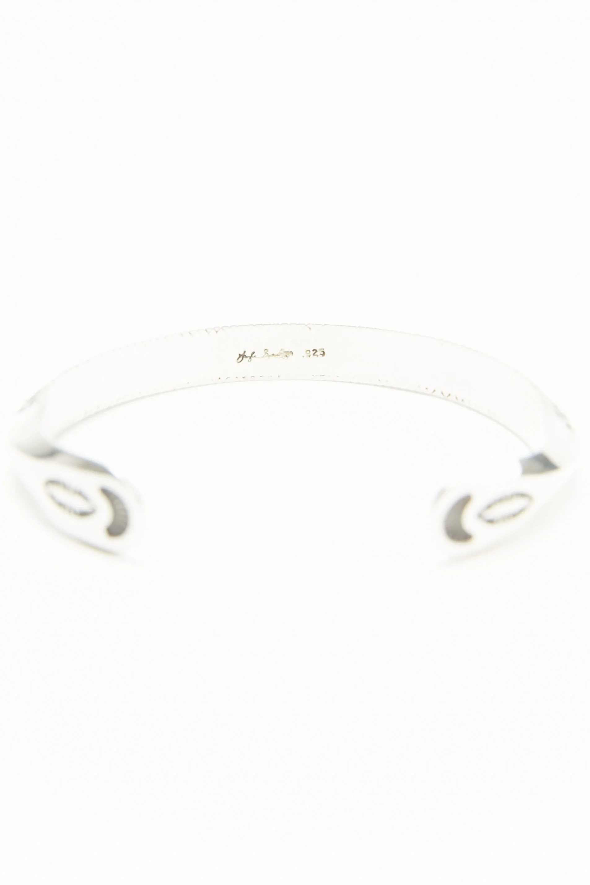 Sterling Silver Triangle Cuff by Lyle Secatero - Mountain | Rain Cuff - Image 4