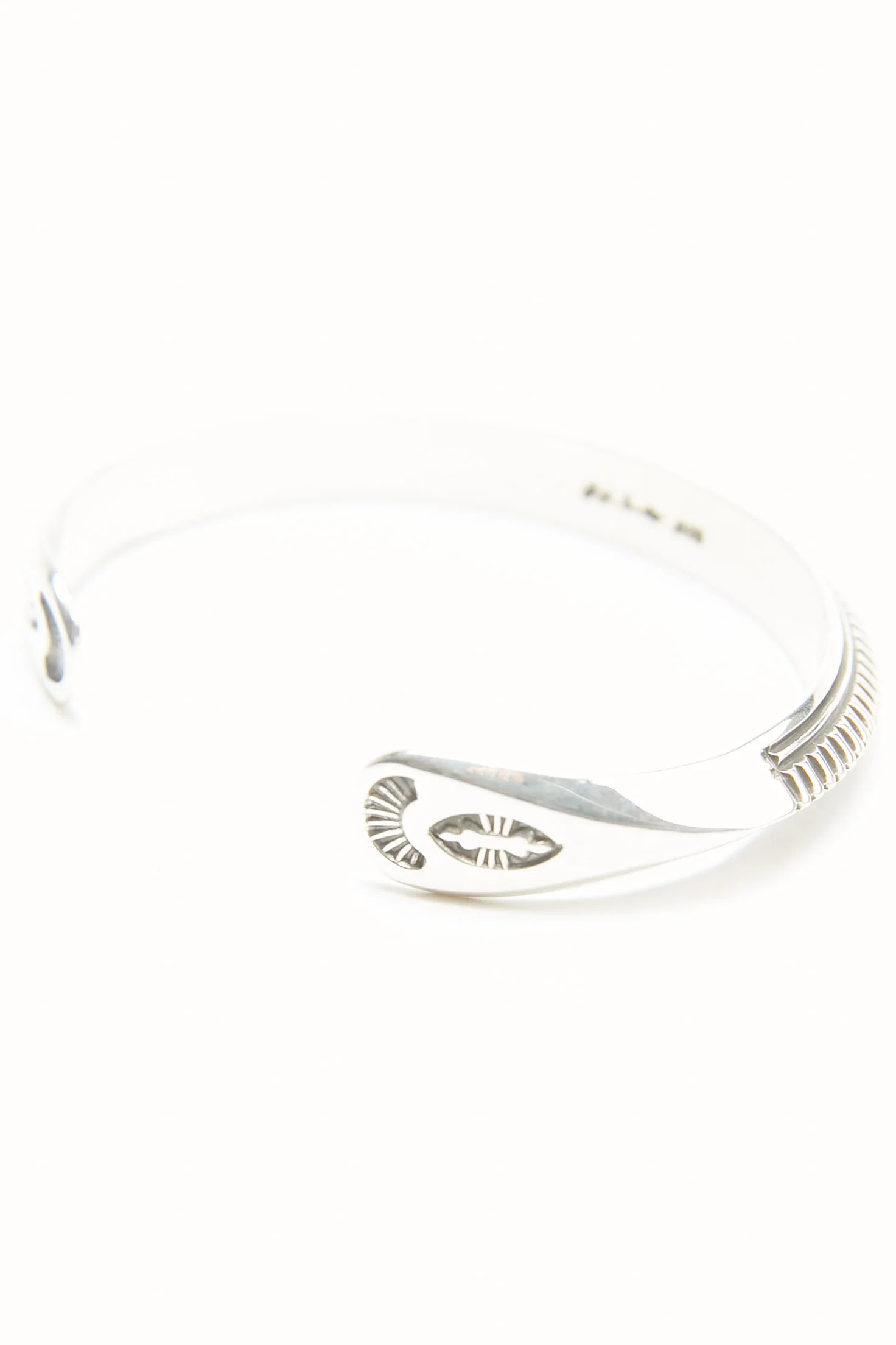 Sterling Silver Triangle Cuff by Lyle Secatero - Abundance and Prosperity Cuff - Image 3