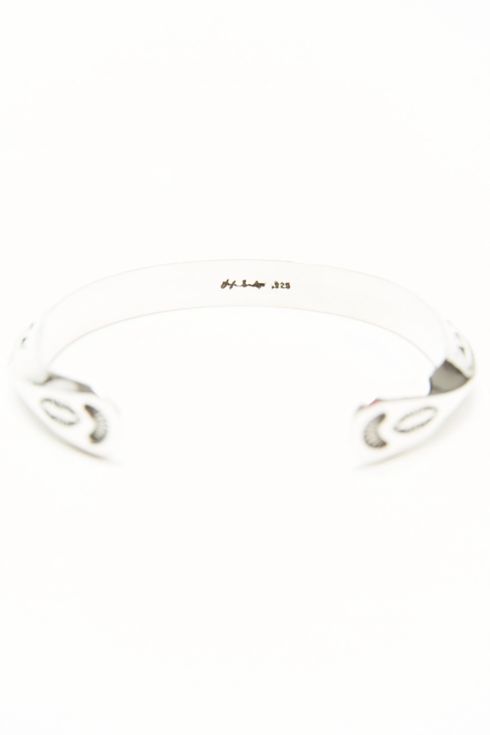 Sterling Silver Triangle Cuff by Lyle Secatero - Abundance & River Cuff - Image 4