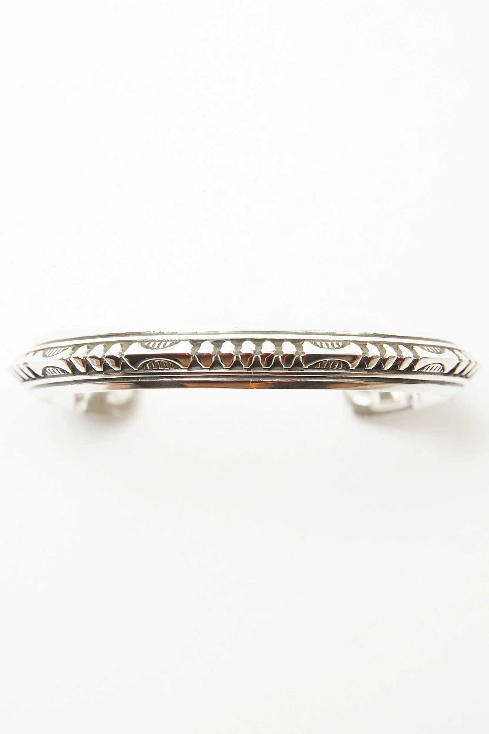 Sterling Silver Triangle Cuff by Lyle Secatero - Endurance and Tranquility Cuff - Image 2