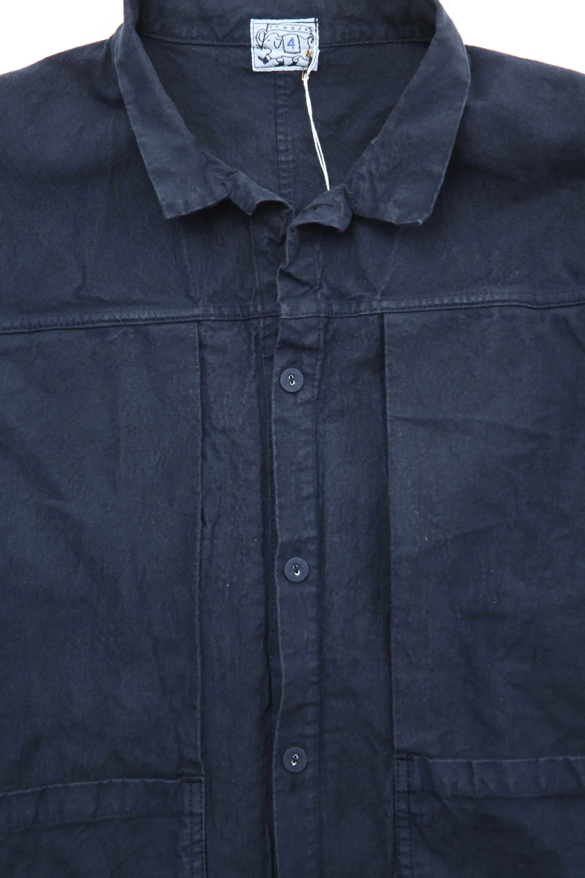 Tender Co. 402 Two Birds Shirt - Hadal Blue Cotton Drop Cloth - Image 2