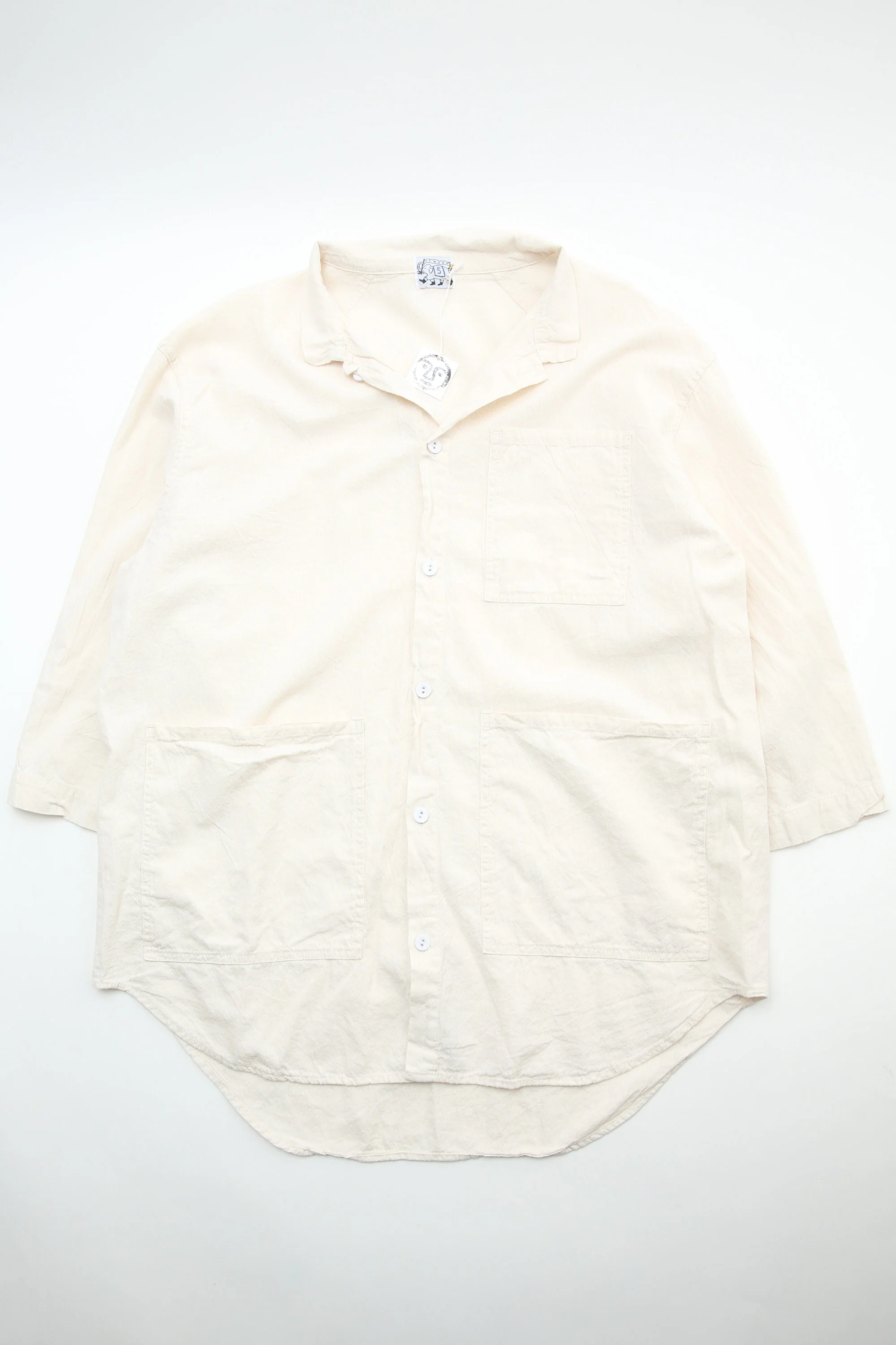 Tender Co.417 Threequarter Sleeve Frock Shirt- Rinsed Cotton Pyjama