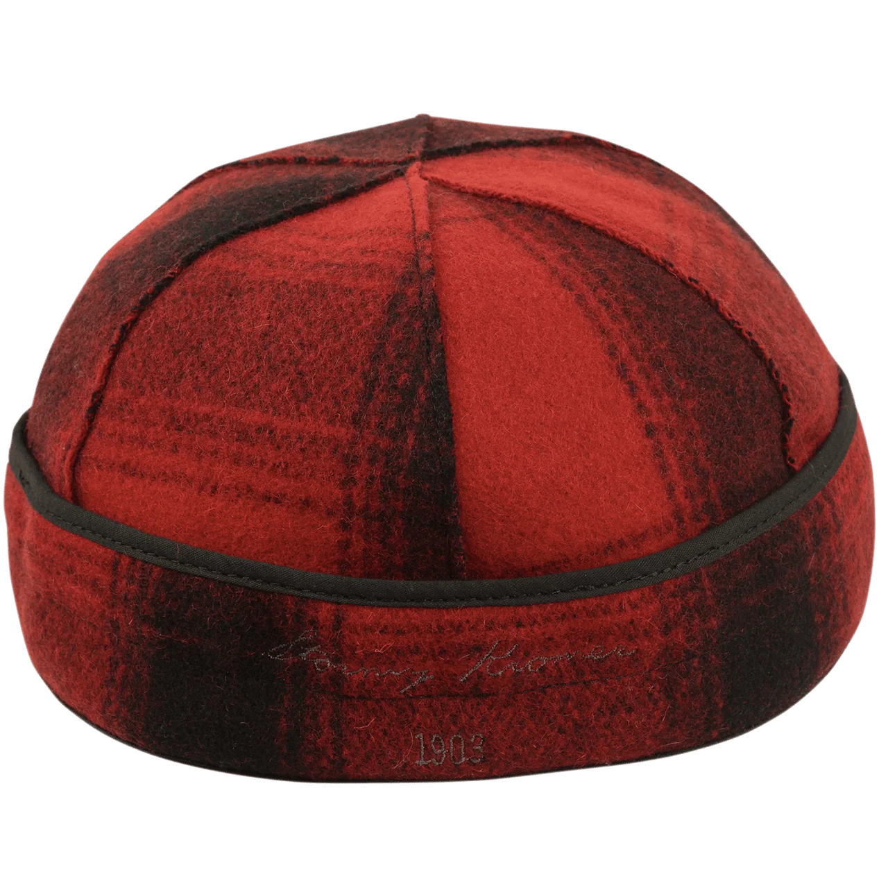 The Original Stormy Kromer Cap - Red/Black Plaid - Image 3