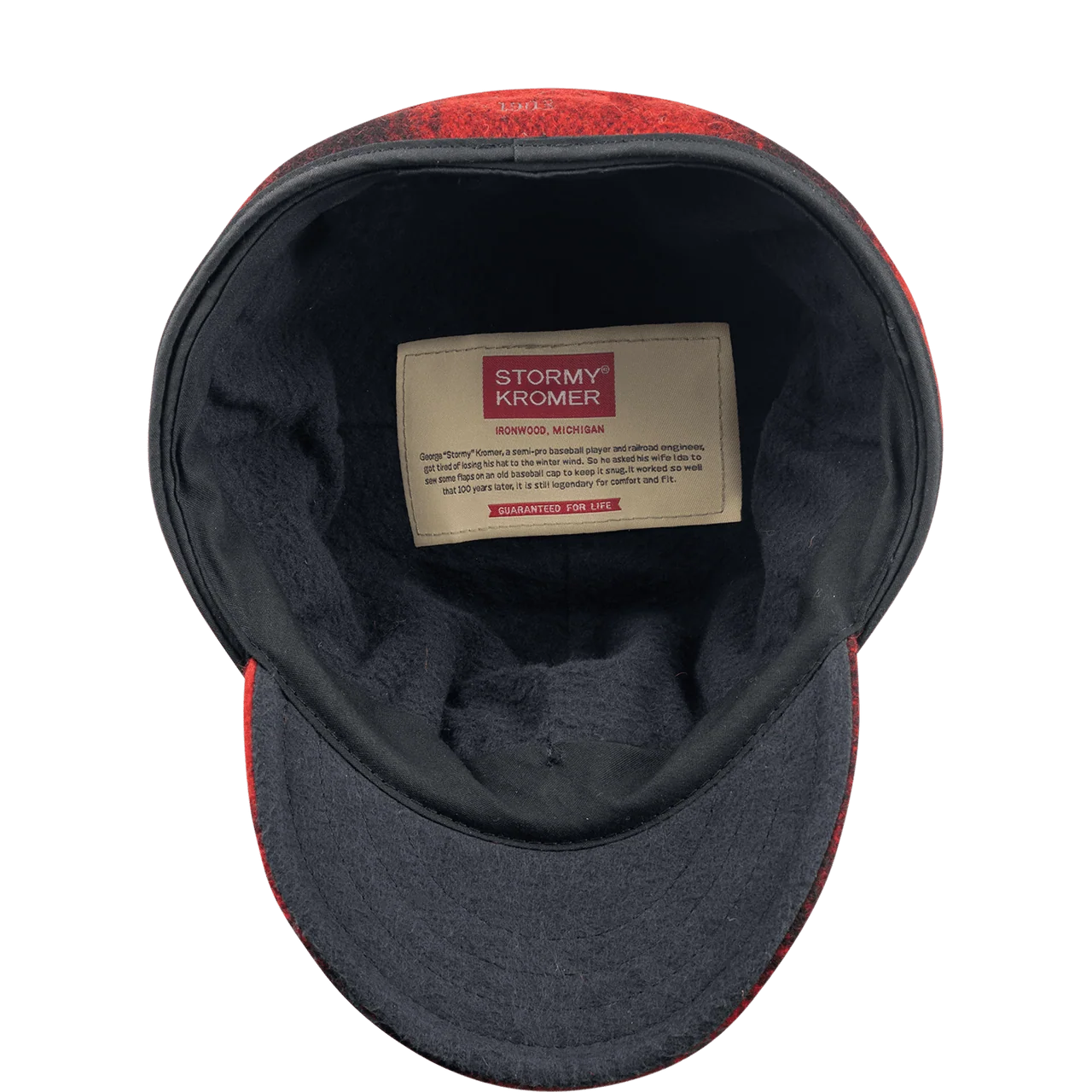 The Original Stormy Kromer Cap - Red/Black Plaid - Image 4