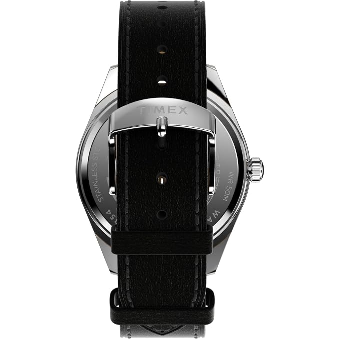 Timex Legacy 41mm Leather Strap Watch - Green / Black - Image 5