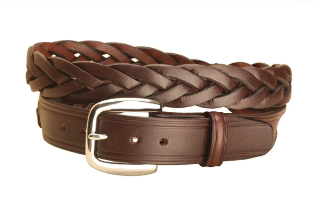 Tory Leather 1.25" Braided Belt (2160) - Havana - Image 3