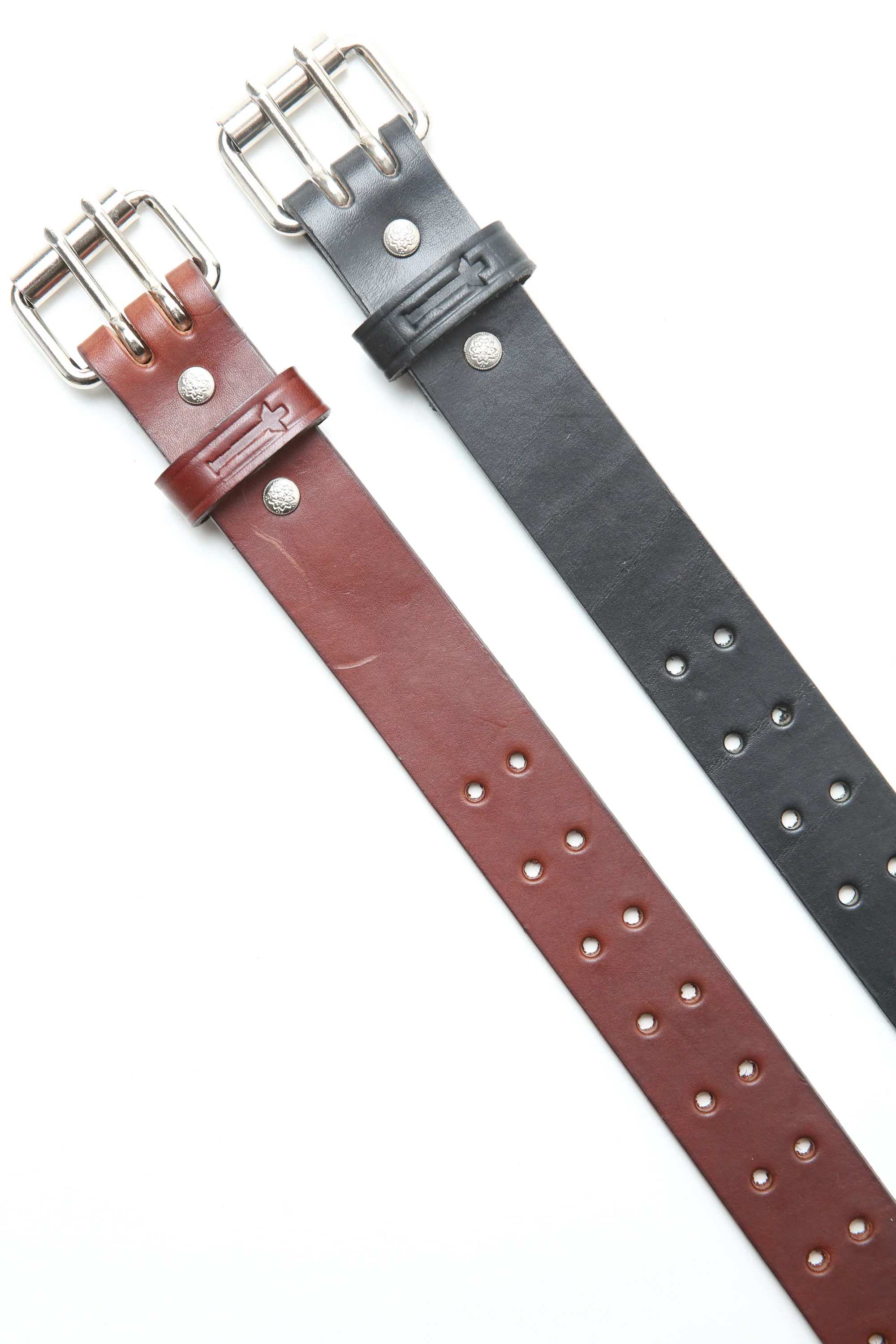 Totem Brand Co. Two Prong Leather Belt 1.5" (Brown) (401) - Image 2