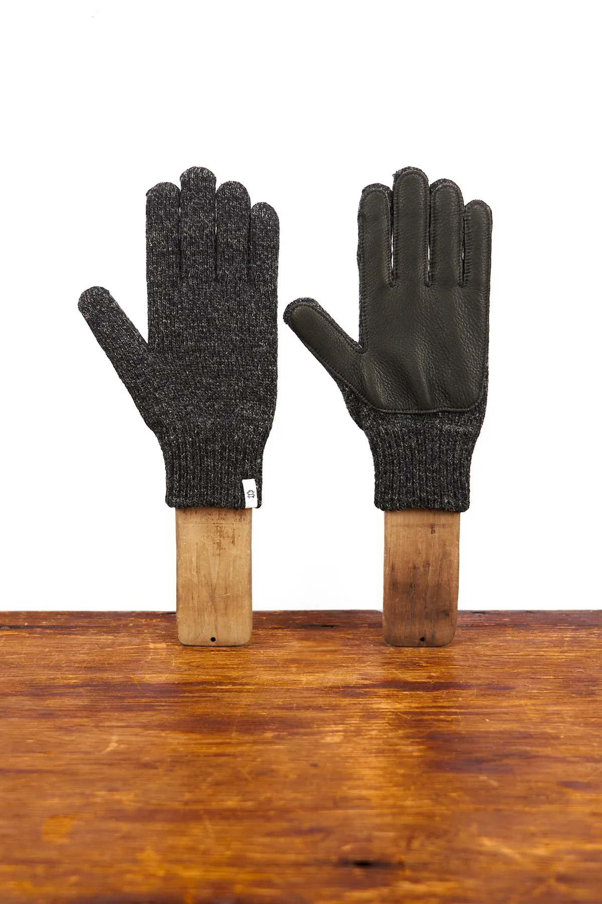 Upstate Stock - Full Glove - Black Melange with Black Deerskin