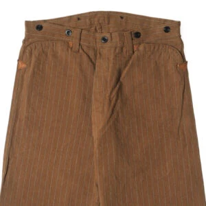 Warehouse & Co. Greenebaum Lot. 1229 - 1900 4-Pocket Heavy Leather Bound Trousers: Duck Stripe (No Wash) - Image 8