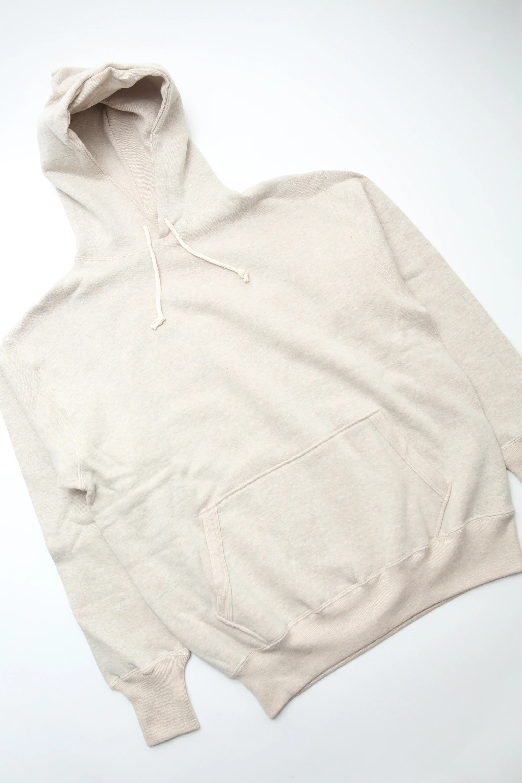 WAREHOUSE & CO. Lot 450 - Two-Needle Loopwheel Hoodie - Oatmeal - Image 10