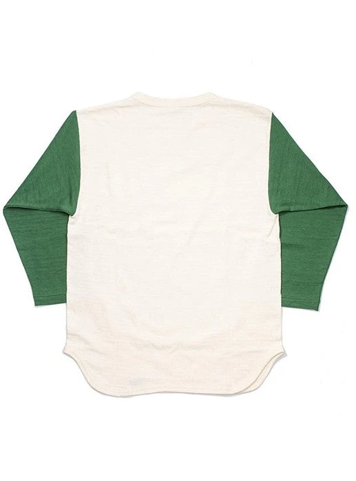 Warehouse & Co. Lot 4800 - Baseball Tee Plain - Cream/Light Green - Image 2