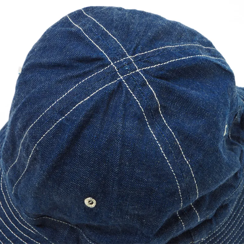 Warehouse & Co. Lot 5200 - Denim Army Hat - Indigo Denim - Image 3