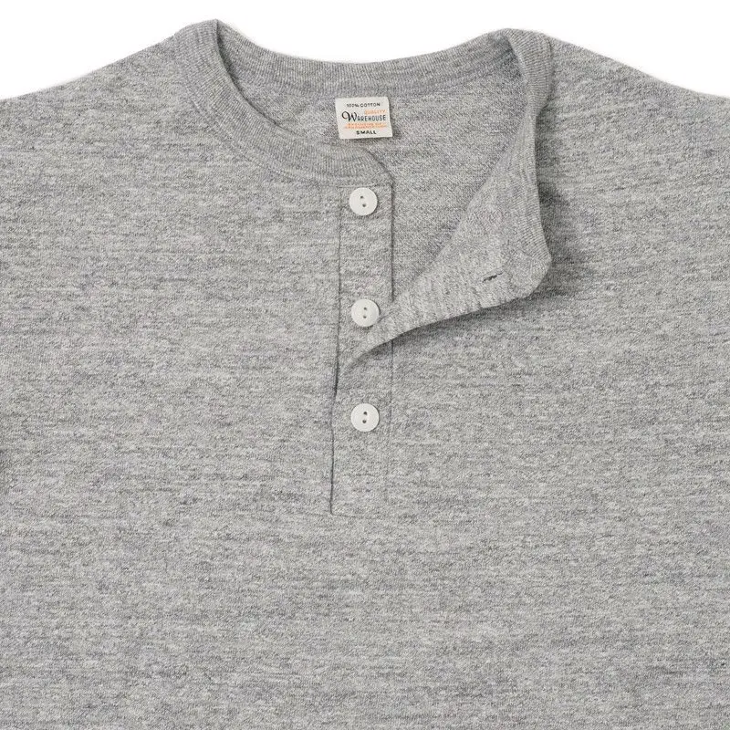 Warehouse & Co. Lot 5907 - Long Sleeve Henley Neck - Off White - Image 11