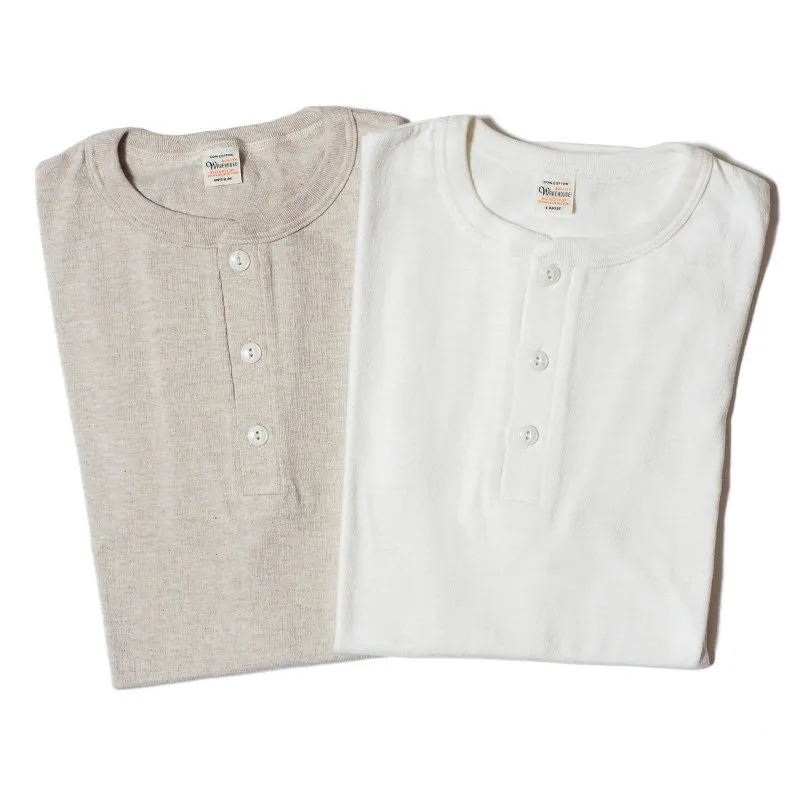 Warehouse Lot 4601 Henley Neck T - Oatmeal