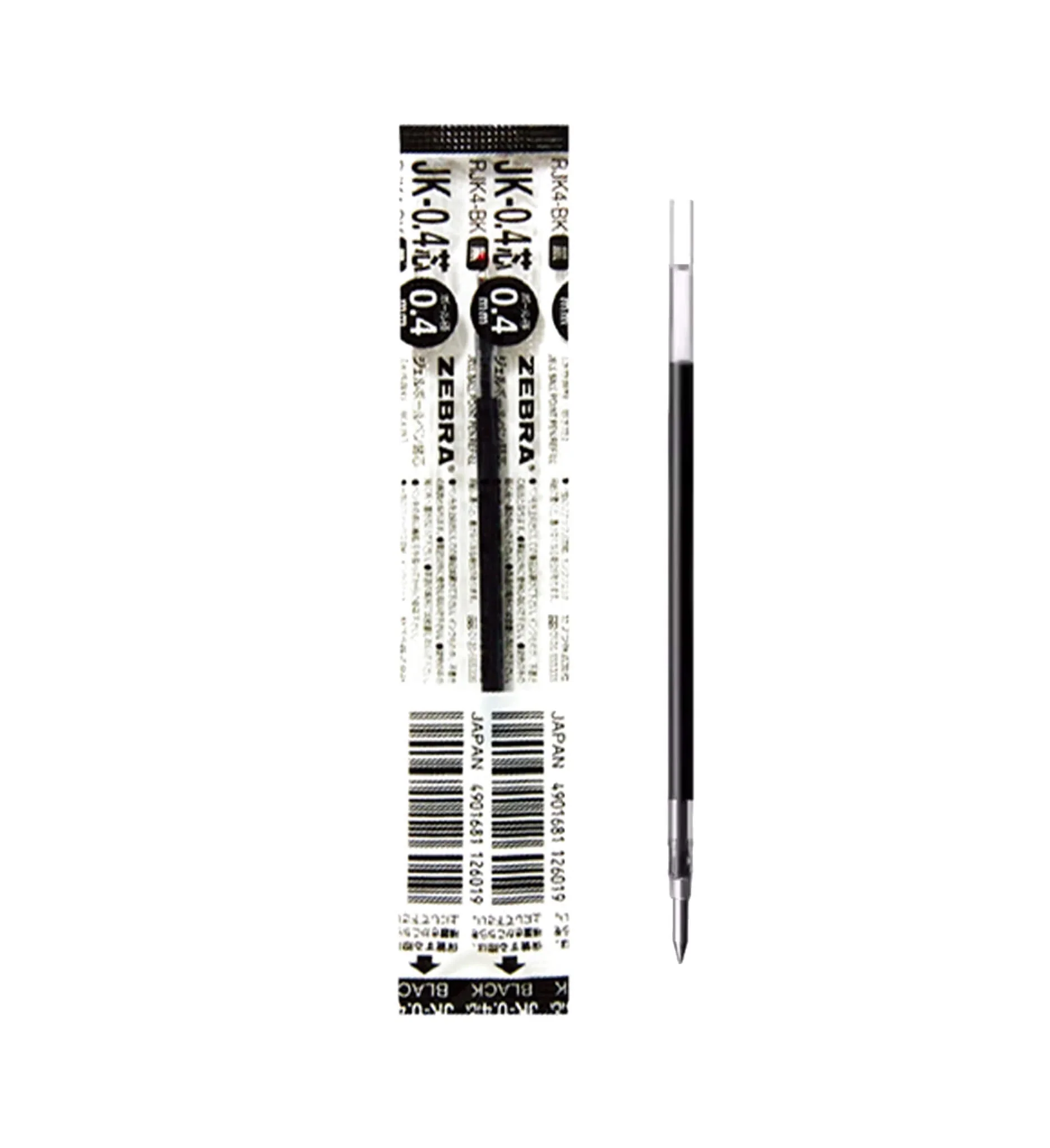 Zebra - 0.4 Pen Refills - Black